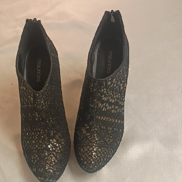 Maurices Black and Gold Heeled Boots - Picture 2 of 3